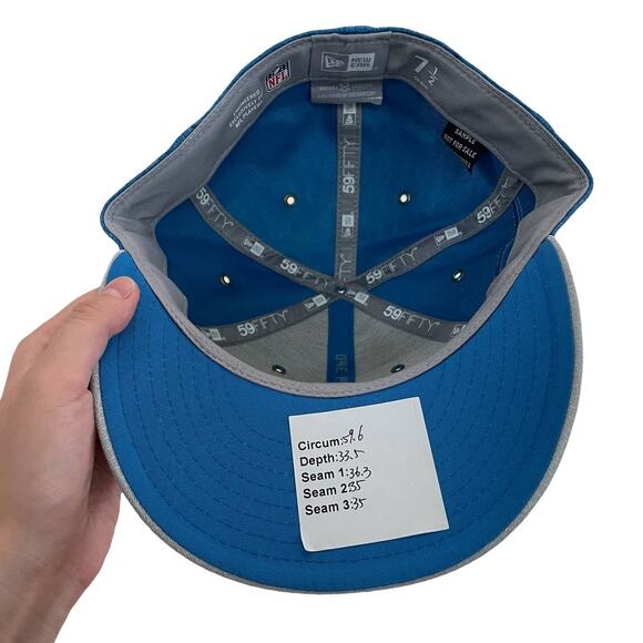New era Detroit lions fitted hat 7 1/2
